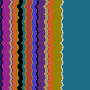 Colorful Ripples Textil Design, Fabric