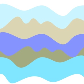 The Waves 061 Textile Design, Fabric Design, Wallpaper