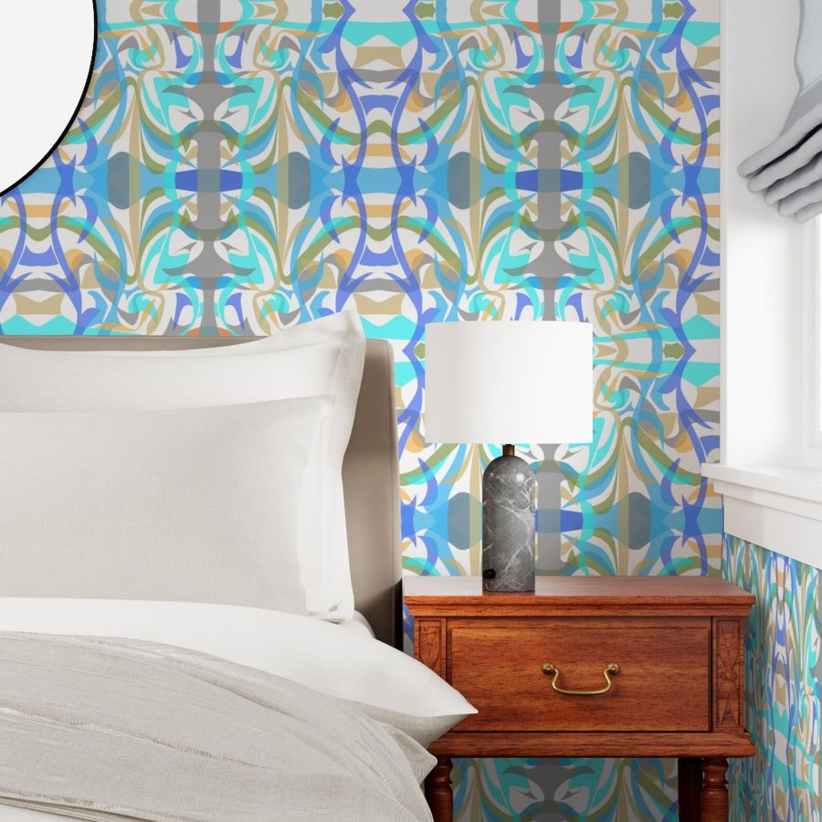 Modern Nouveau Collection, Surface Pattern Design, Textile Design, Fabric Design