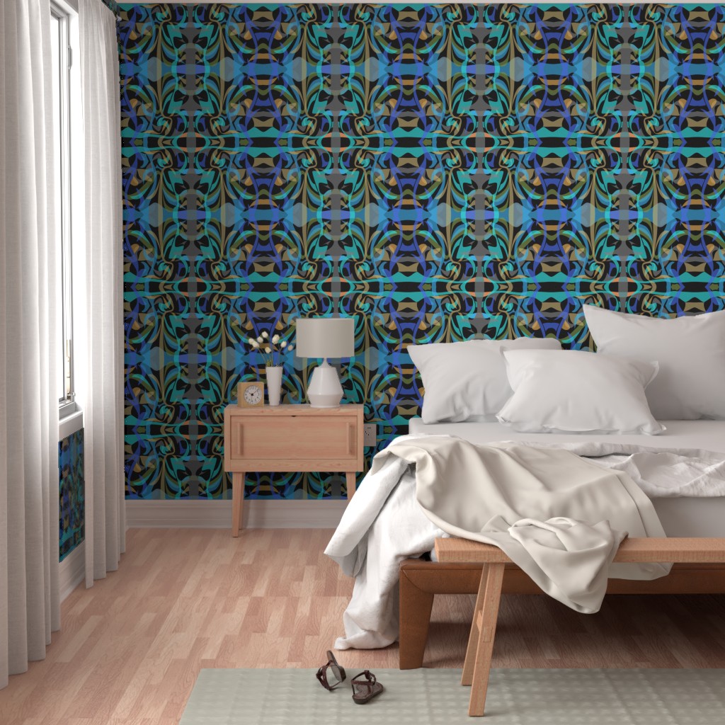 Modern Nouveau Collection, Surface Pattern Design, Textile Design, Fabric Design