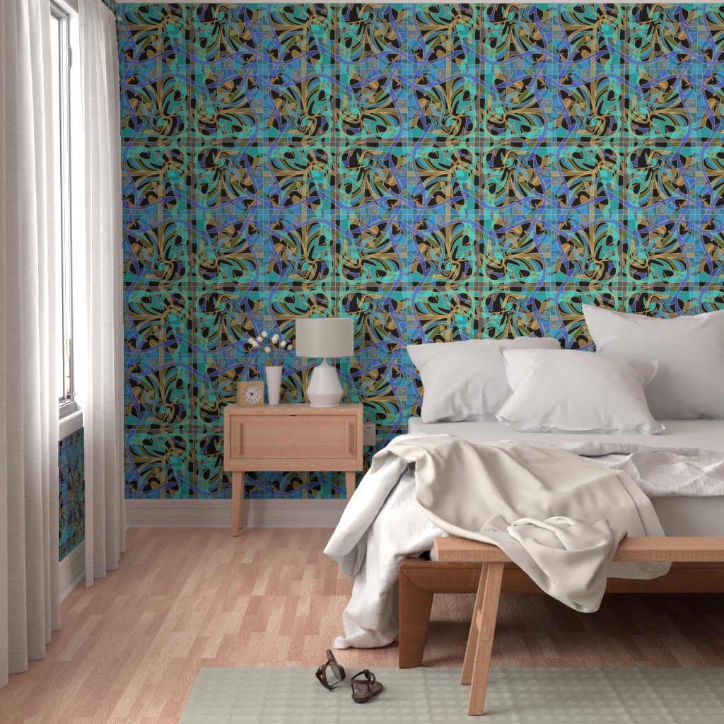 Modern Nouveau Collection, Surface Pattern Design, Textile Design, Fabric Design